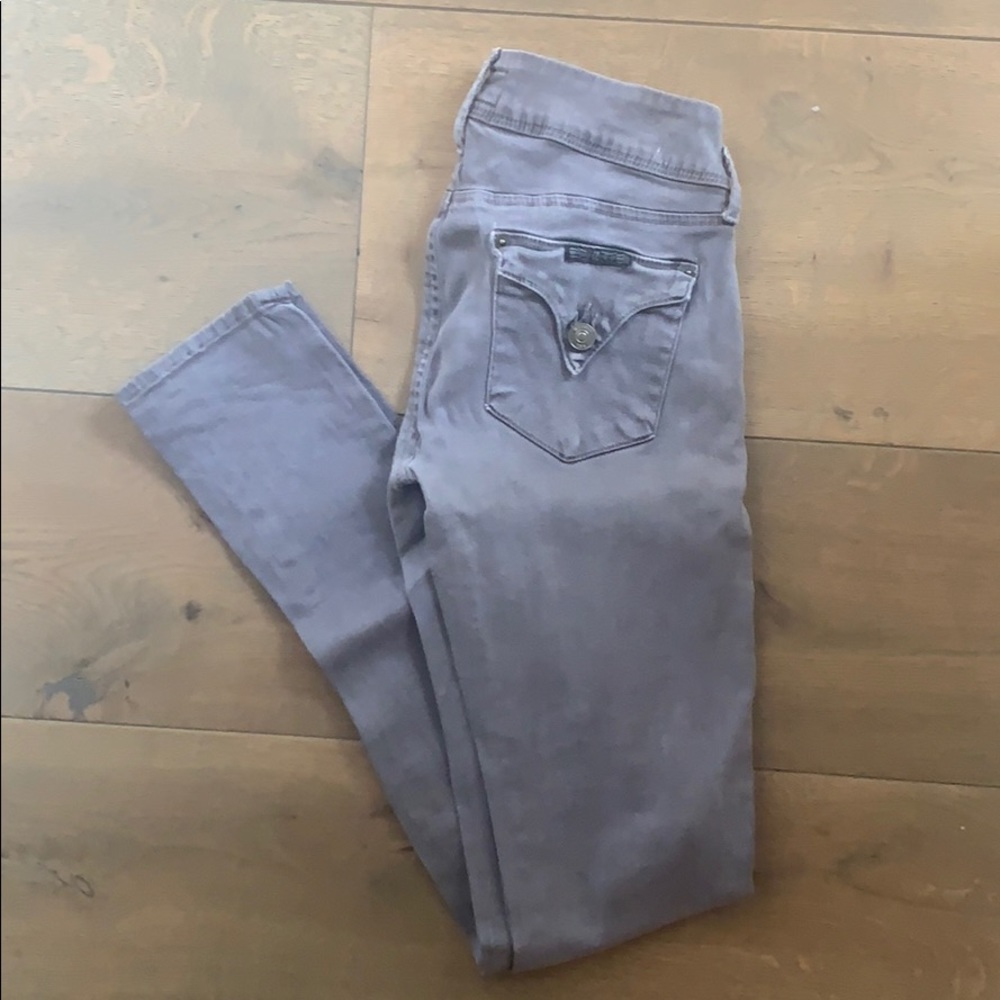 mauveish / purple skinny jeans